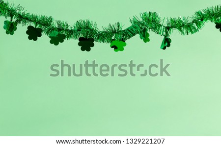 St. Patrick's Day theme with copyspace background