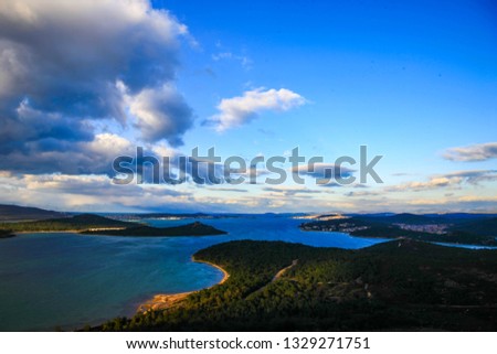 mountain and sea view	