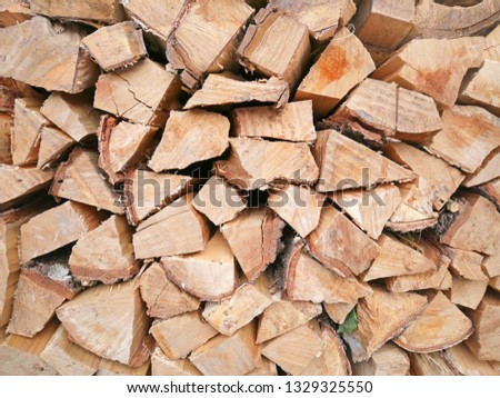 big stack of firewood background