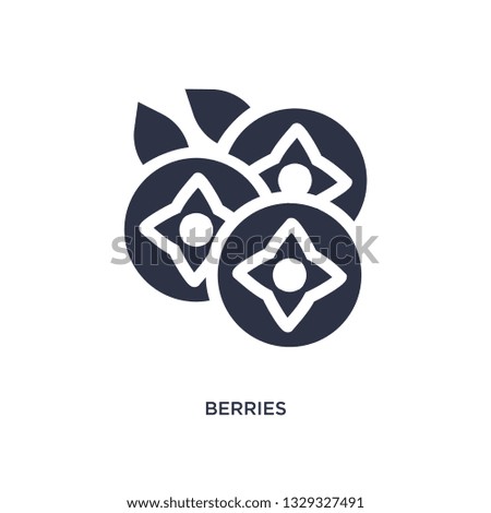 berries icon. Simple element illustration from fruits concept. berries editable symbol design on white background. Can be use for web and mobile.