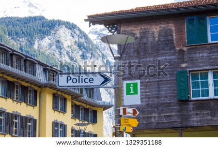 Pointer Police. symbol: police station