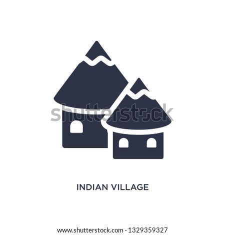 indian village icon. Simple element illustration from culture concept. indian village editable symbol design on white background. Can be use for web and mobile. Royalty-Free Stock Photo #1329359327