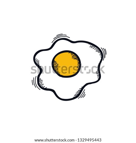 scrambled eggs doodle icon