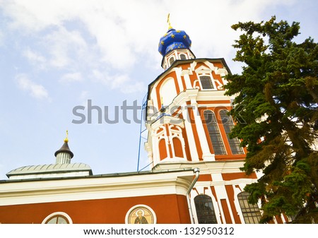 Beautiful church in Russian. Easter holidays