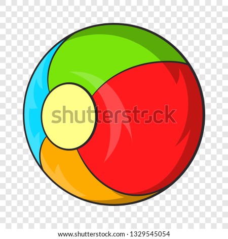 Children ball icon in cartoon style isolated on background for any web design 