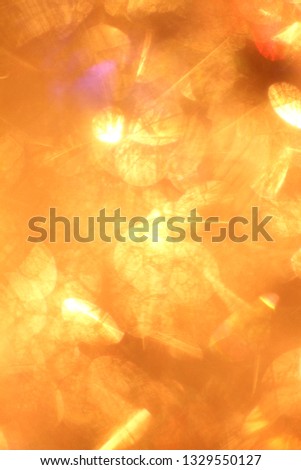 Golden defocused lights, Christmas themed abstract 