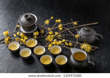 Chinese tea set of beauty and health