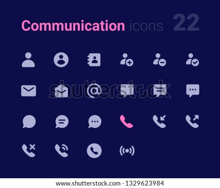 Communication vector icons Set