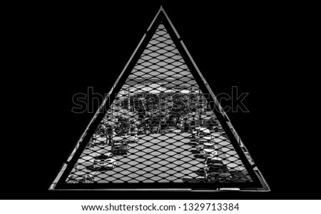 View through a triangle window