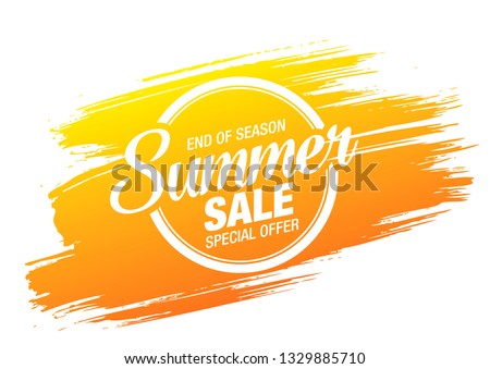 summer sale banner layout design, vector illustration Royalty-Free Stock Photo #1329885710