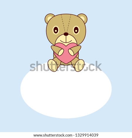 cute teddy bear love card