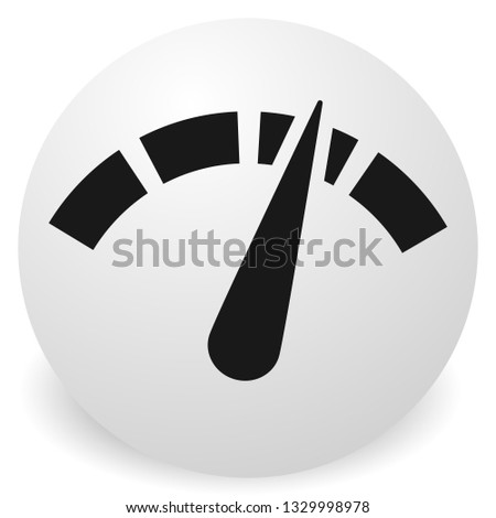 Icon with gauge, meter for calibration, indication, level themes
