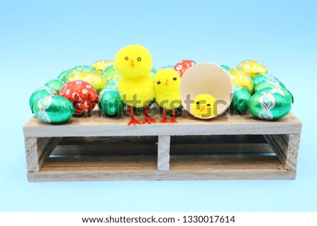 Colorful Funny Easter Composition