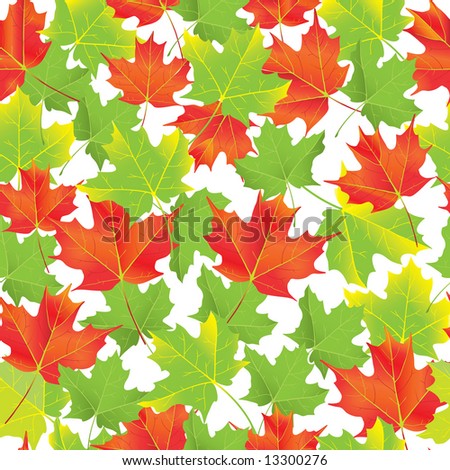 seamless pattern with maple leaves