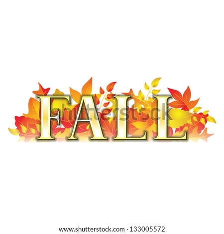 A fall themed banner with various shapes and colors of leaves. Raster.