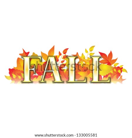 A fall themed banner with various shapes and colors of leaves. Eps 10 Vector.