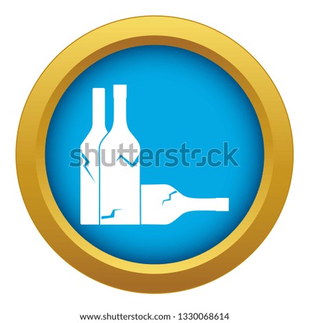 Bottles icon blue vector isolated on white background for any design