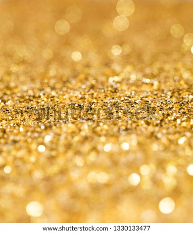 golden glitter as background
