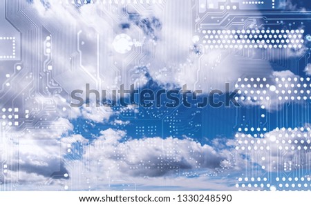 Cloud computing concept.