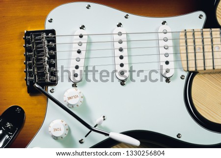 electric guitar close up