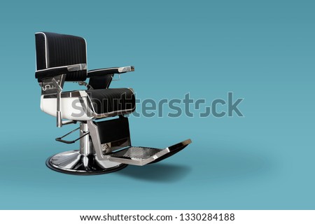 Barber chair with copy space Royalty-Free Stock Photo #1330284188