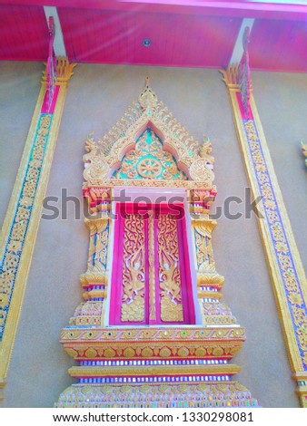 Architecture in Thai temples (Ban Miang Temple, Mae Tha District, Lampang Province)
