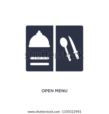 open menu icon. Simple element illustration from bistro and restaurant concept. open menu editable symbol design on white background. Can be use for web and mobile.