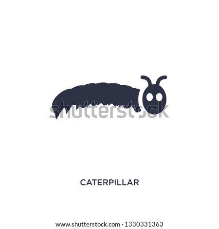 caterpillar icon. Simple element illustration from agriculture farming and gardening concept. caterpillar editable symbol design on white background. Can be use for web and mobile.