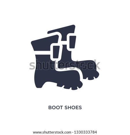 boot shoes icon. Simple element illustration from farming concept. boot shoes editable symbol design on white background. Can be use for web and mobile.