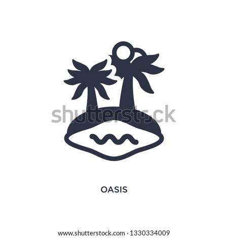 oasis icon. Simple element illustration from africa concept. oasis editable symbol design on white background. Can be use for web and mobile.
