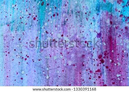 Blurred Pink And Blue Colors Background Texture. Blurred Watercolor Texture Background. Colorful Watercolor Background With A Lot Of Copy Space For Text. 