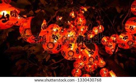 Chinese lanterns on the tree