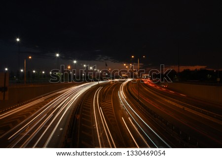 Long exposure with cars at night