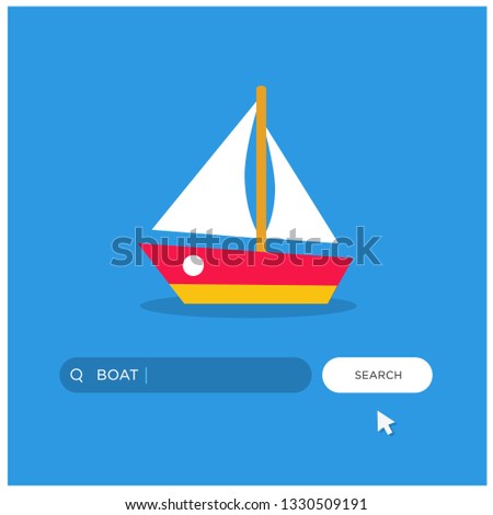 Boat written on a browser search bar