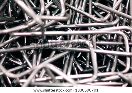 Close-up view of detail of electro-welded stainless steel wire mesh