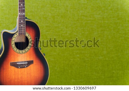 Electric guitar wood, isolated from the background