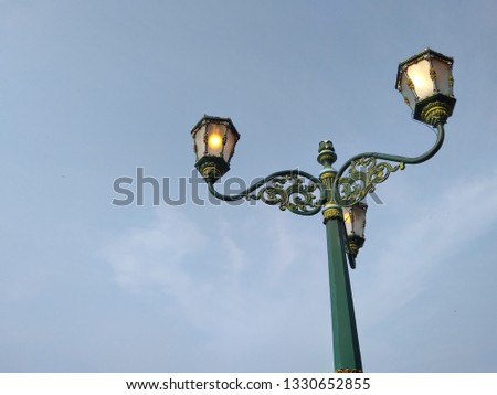Street lamp iconic in Yogyakarta, Indonesia