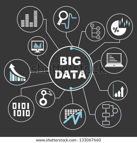 big data mind mapping, info graphics Royalty-Free Stock Photo #133067660