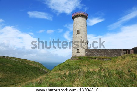 Wicklow Head Lighthouse Royalty-Free Stock Photo #133068101