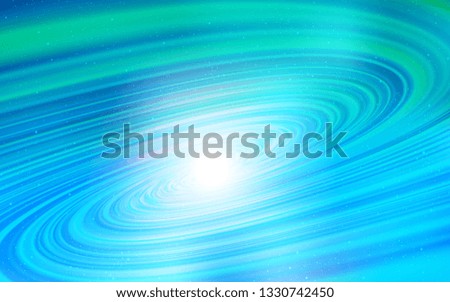 Light BLUE vector template with space stars. Blurred decorative design in simple style with galaxy stars. Pattern for futuristic ad, booklets.