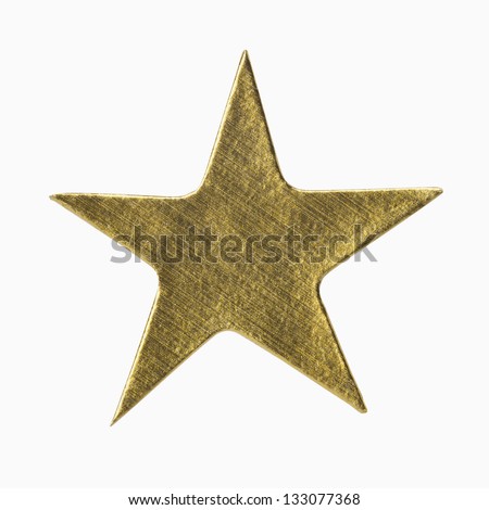 Gold Star Sticker, includes clipping path