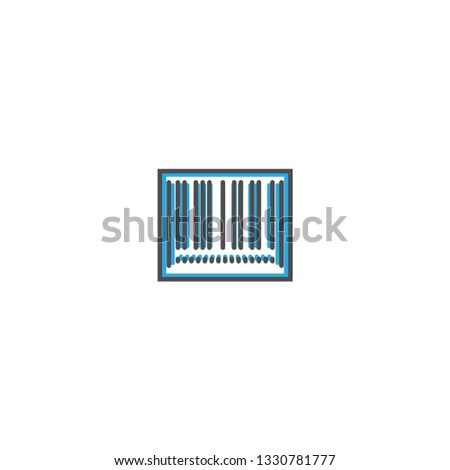 barcode icon line design. Business icon vector illustration design