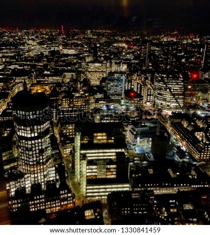 Gorgeous views from one of many skyscraper restaurants in London