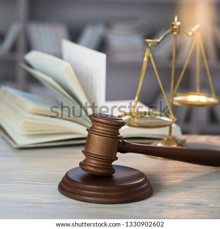 Scale and other symbols of justice and law