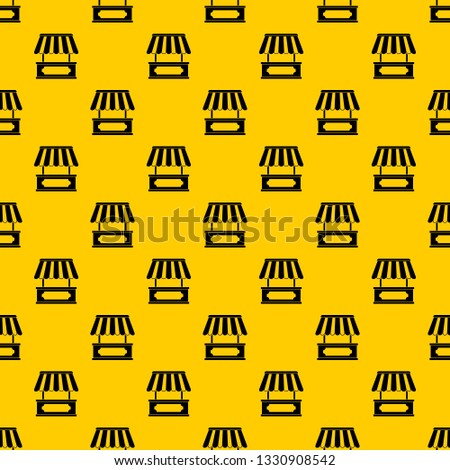 Street kiosk pattern seamless vector repeat geometric yellow for any design