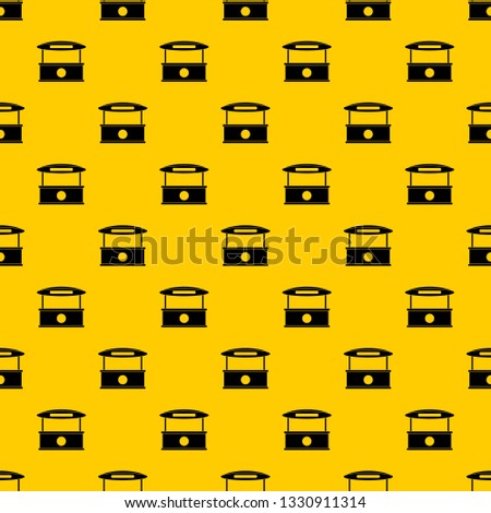 Shopping counter with tent pattern seamless vector repeat geometric yellow for any design