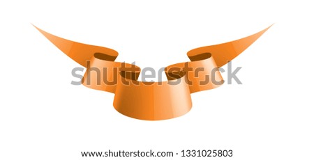 orange sticker on white background. Vector illustration