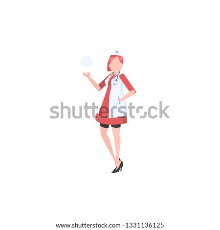 Female doctor flat character vector