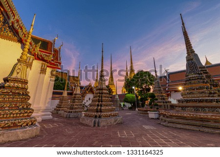 The Phra Chedi Rai in the Wat Pho which contain the ashes of members of the royal family, BANGKOK, THAILAND