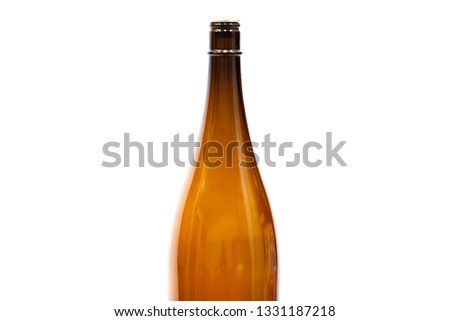 brown bottle on white background